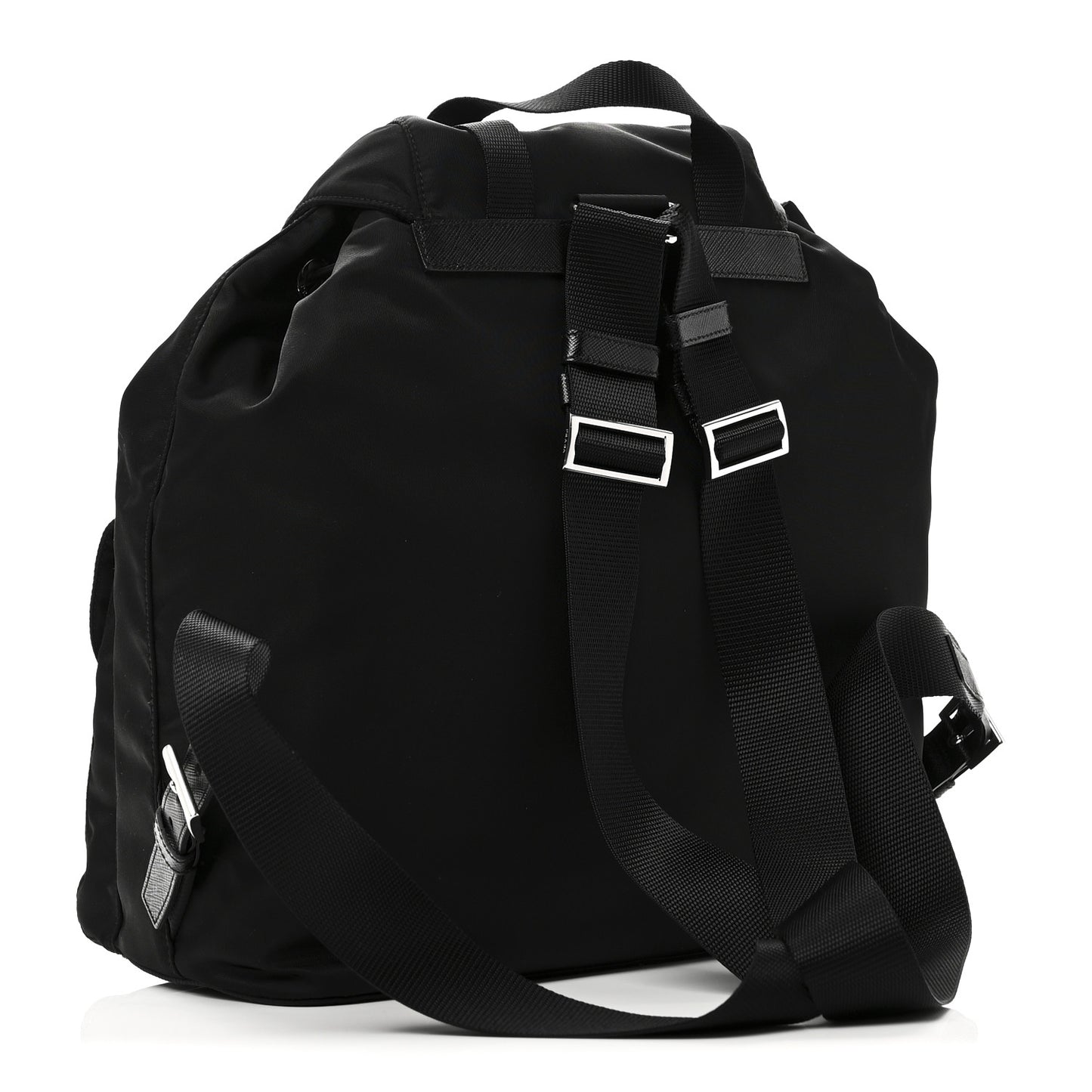 Re-Nylon Saffiano Medium Backpack Black
