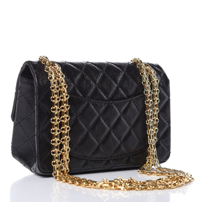 Chanel Aged Calfskin Quilted 2.55 Reissue Mini Flap Black 3 of 11