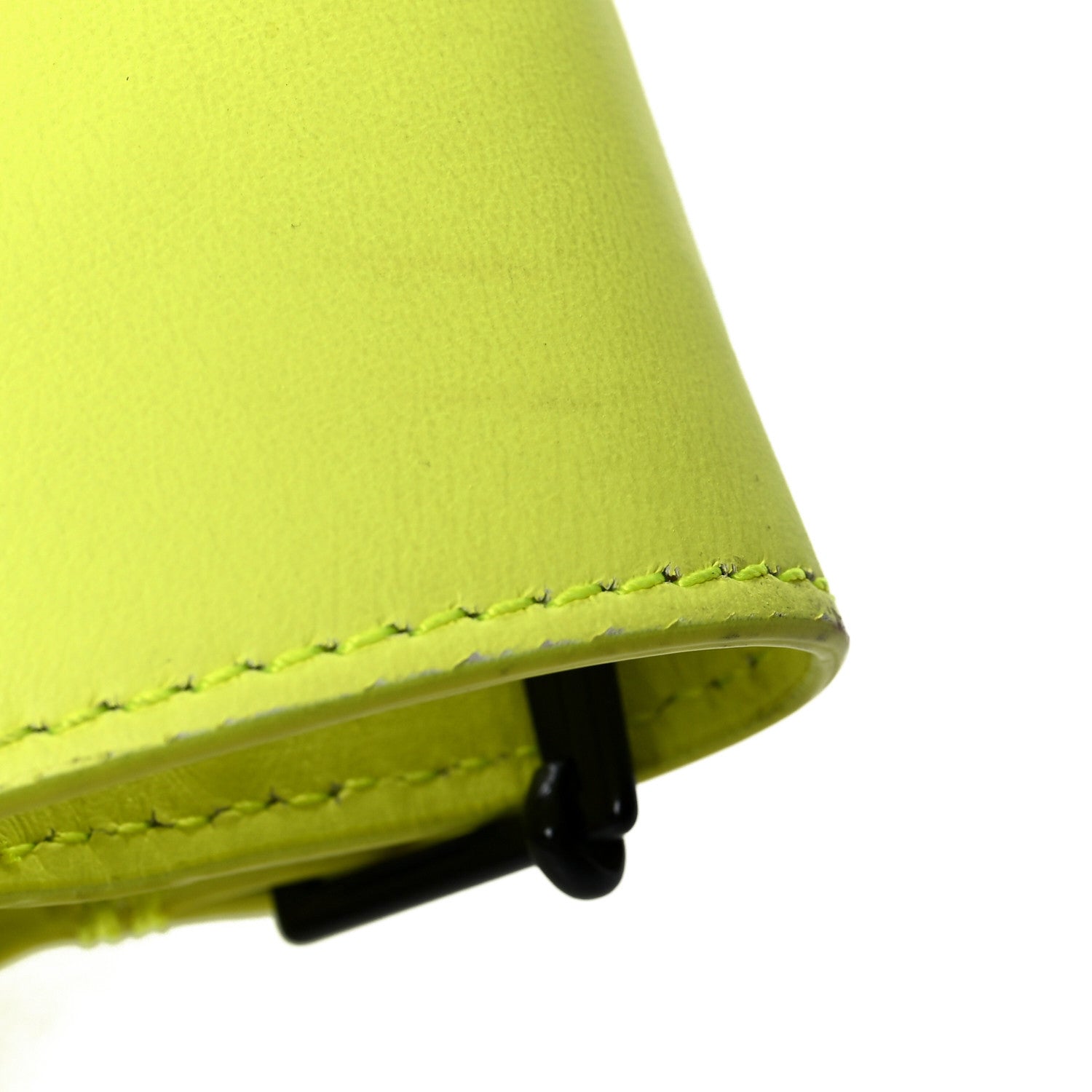 Off-White Calfskin Embossed Leg Pouch Fluo Yellow 7 of 12