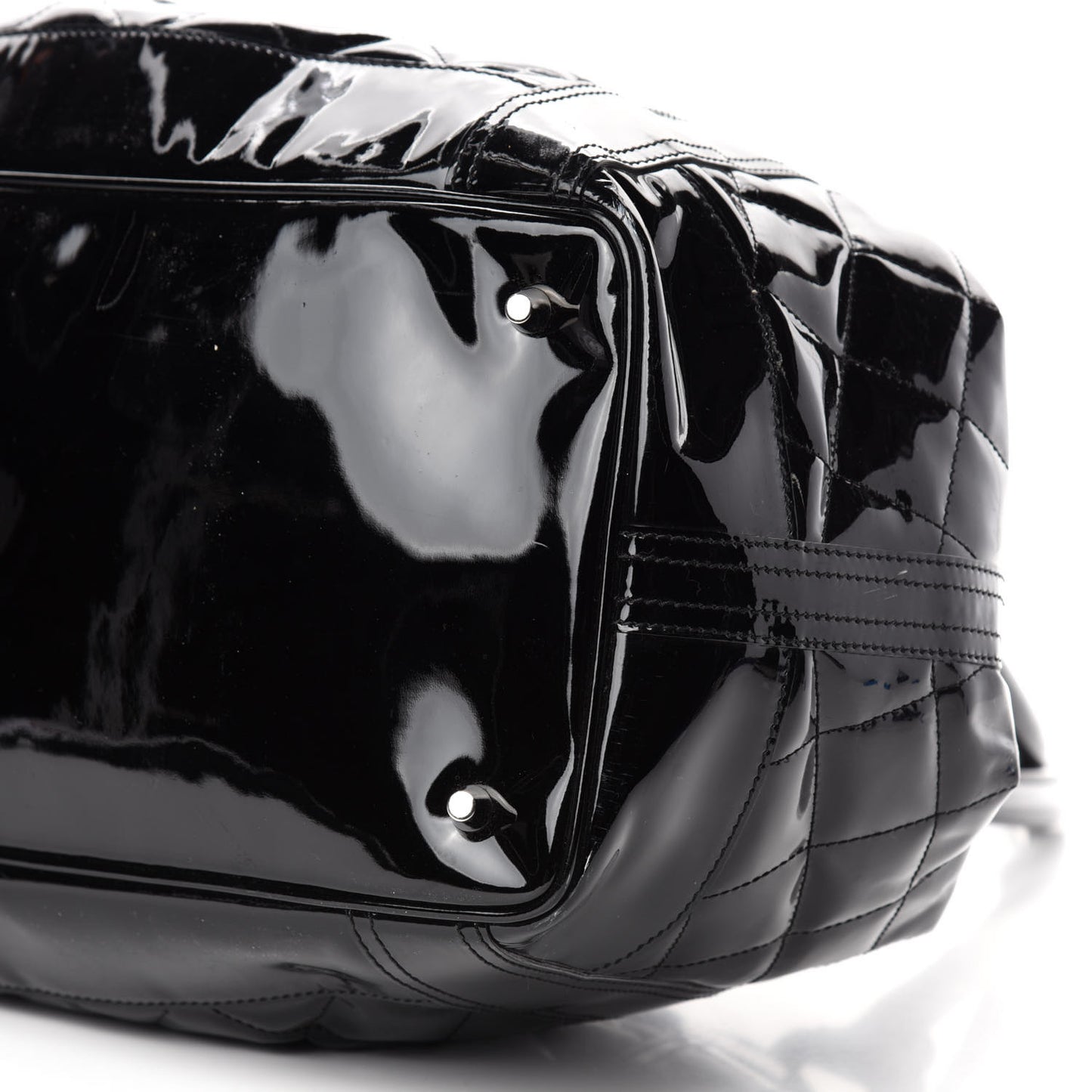 Patent Quilted Beaton Black
