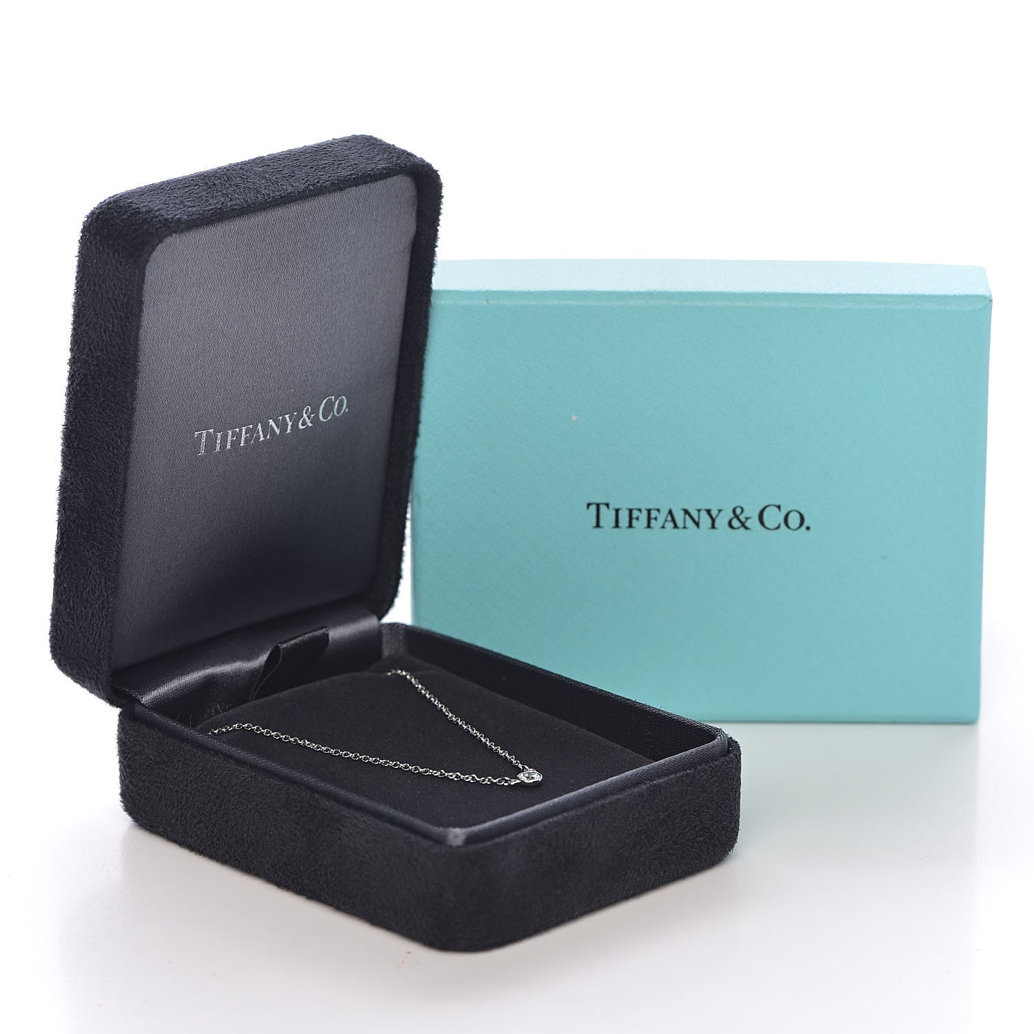 Tiffany Platinum Diamond .08ct Elsa Peretti Diamonds by the Yard Pendant Necklace 9 of 9