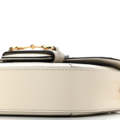 Gucci GG Supreme Monogram Web Mini Horsebit 1955 Shoulder Bag Beige Mystic White 10 of 11