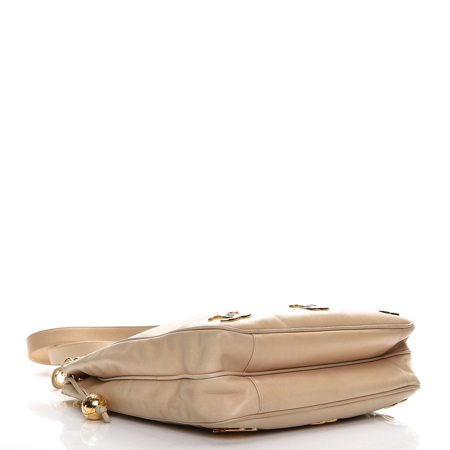 Lambskin CC Shoulder Bag Beige