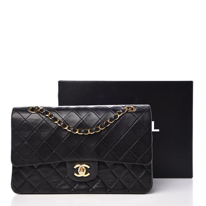 Chanel Lambskin Quilted Medium Double Flap Black 10 of 10