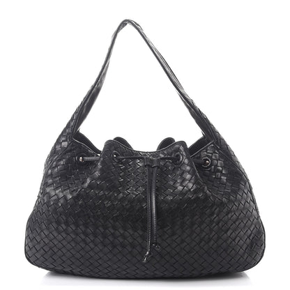 Bottega Veneta Nappa Intrecciato Drawstring Hobo Bag Nero Black 1 of 19