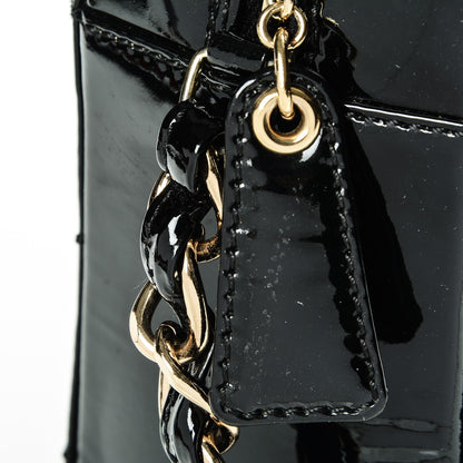 Chanel Patent Square Quilted Camera Case Black 6 of 7
