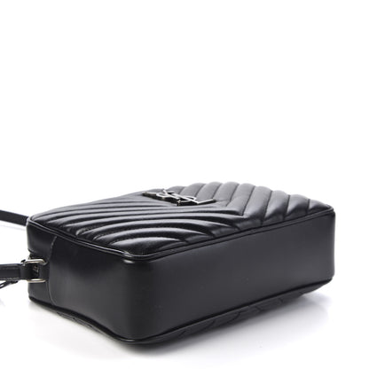Saint Laurent Calfskin Matelasse Monogram Lou Camera Bag Black 3 of 9