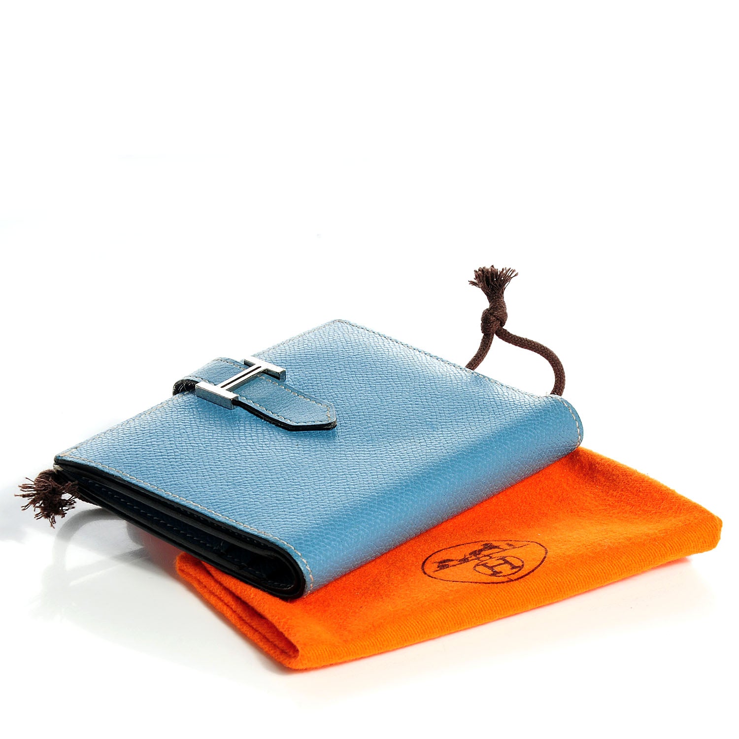 Hermes Epsom Compact Bearn Wallet Blue Jean 4 of 9
