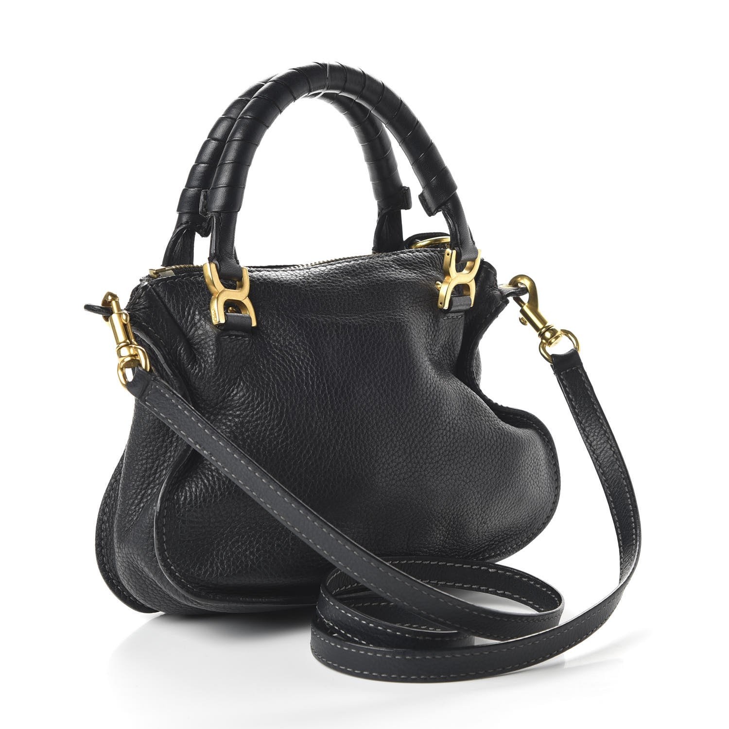 Chloe Calfskin Baby Marcie Satchel Black 2 of 8