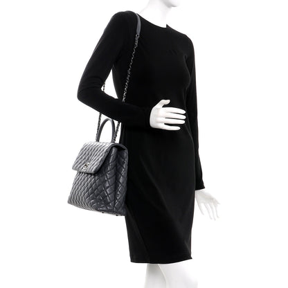 Chanel Caviar Quilted Large Coco Handle Flap Grey 2 of 11