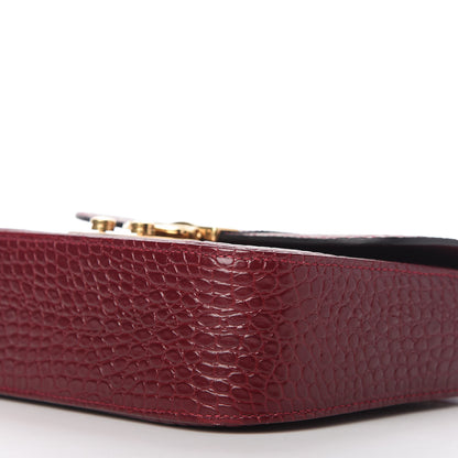 Miu Miu Crocodile Print Calfskin Top Handle Bag Rubino 7 of 10