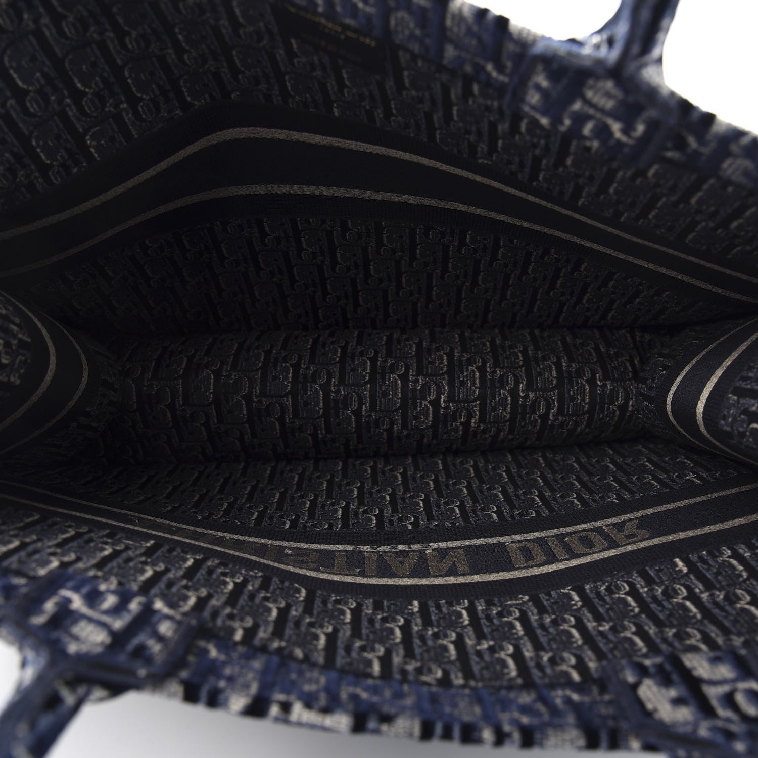 Christian Dior Oblique Velvet Book Tote Blue Multicolor 5 of 11