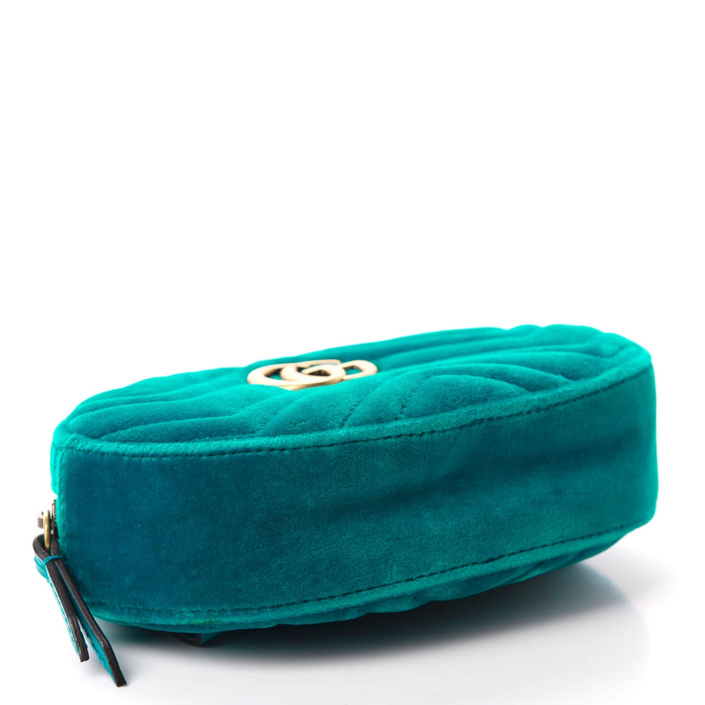 Velvet Matelasse GG Marmont Belt Bag 85 34 Pavone Cyan