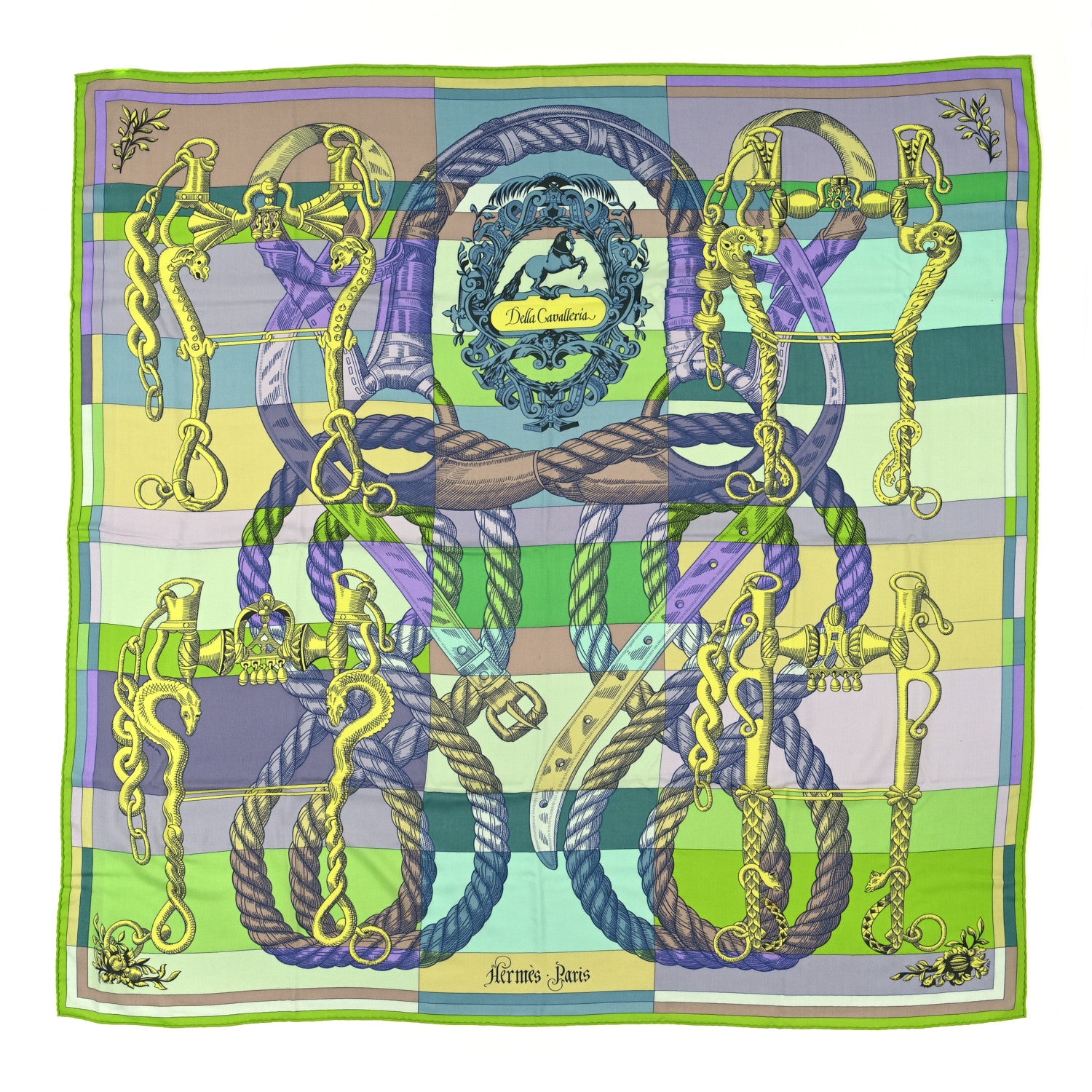 Hermes Cashmere Silk Double Face Della Cavalleria Fine Scarf 140 1 of 5