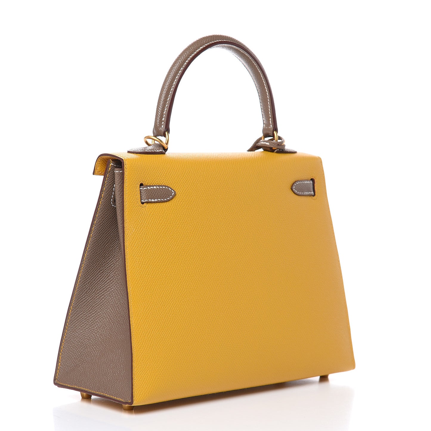 Epsom Horseshoe Kelly Sellier 25 Jaune Ambre Etoupe