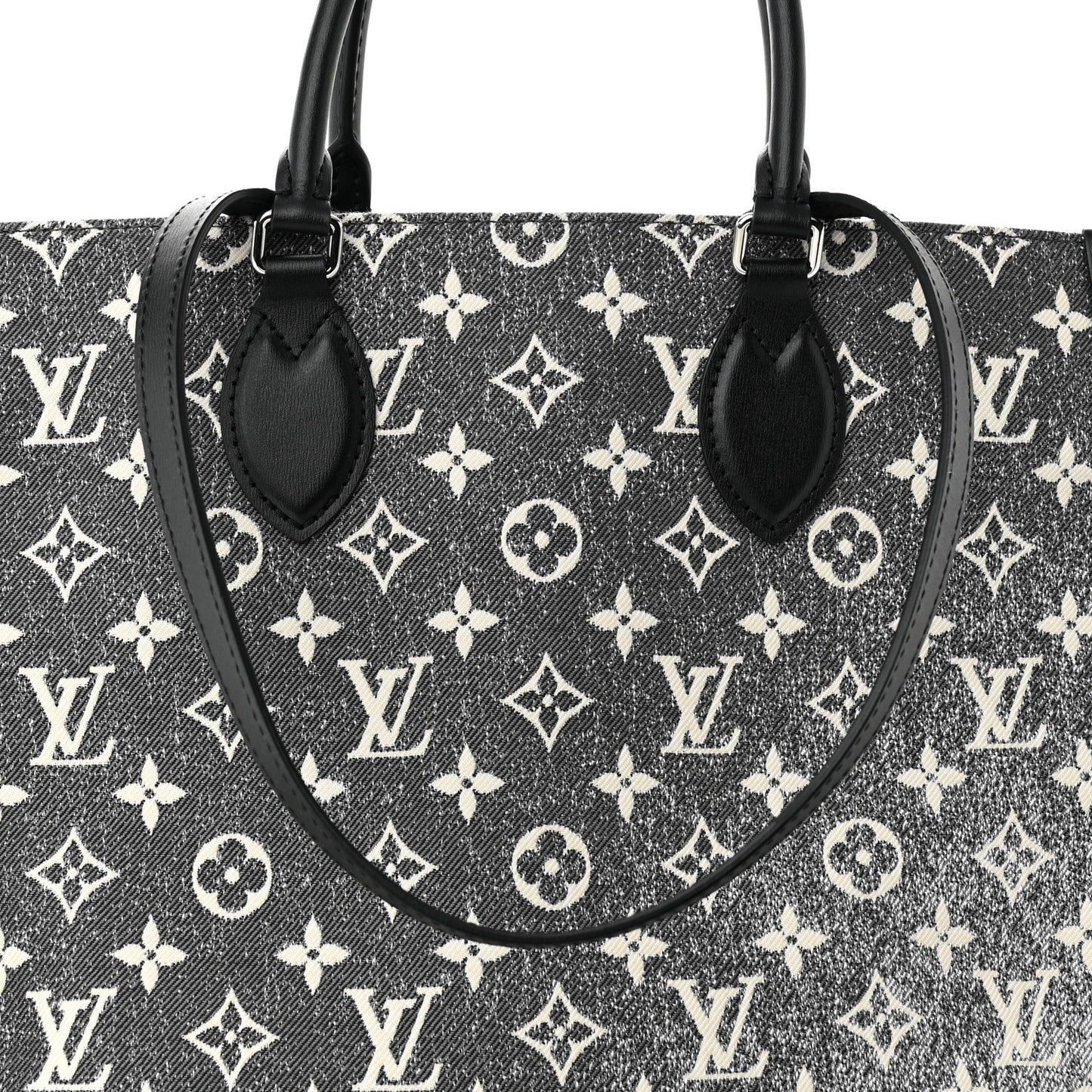 Monogram Jacquard Denim Onthego MM Black