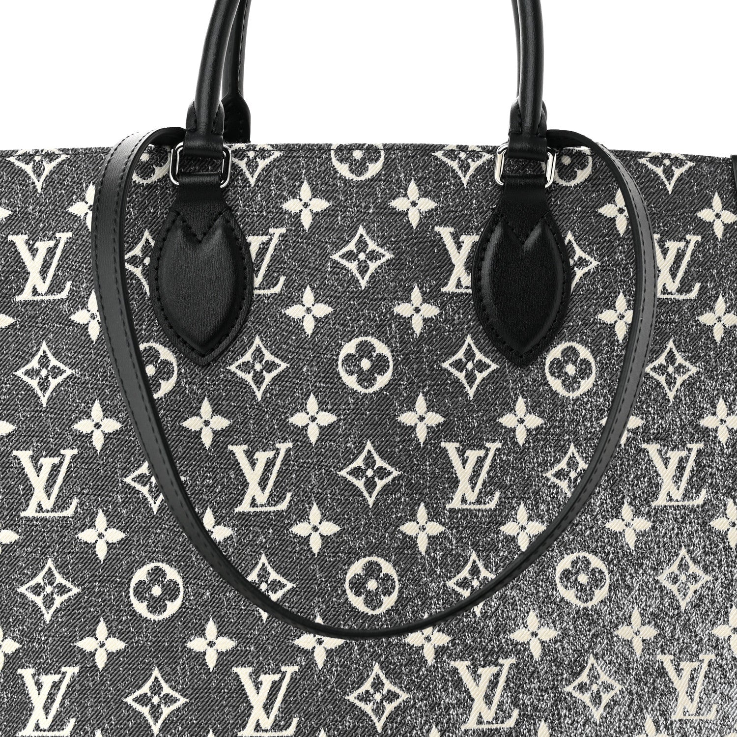Louis Vuitton Monogram Jacquard Denim Onthego MM Black 6 of 9