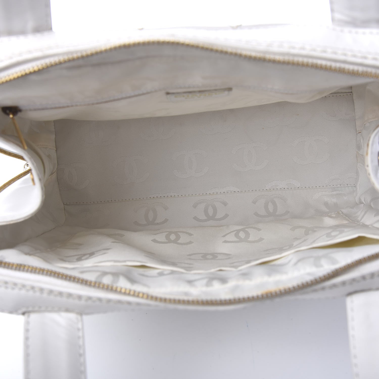 Chanel Calfskin Wild Stitch Surpique Top Handle Bag White 4 of 12