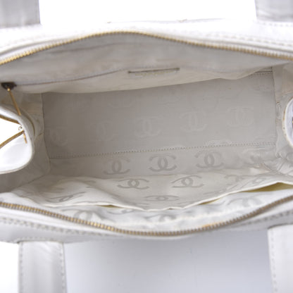 Chanel Calfskin Wild Stitch Surpique Top Handle Bag White 4 of 12
