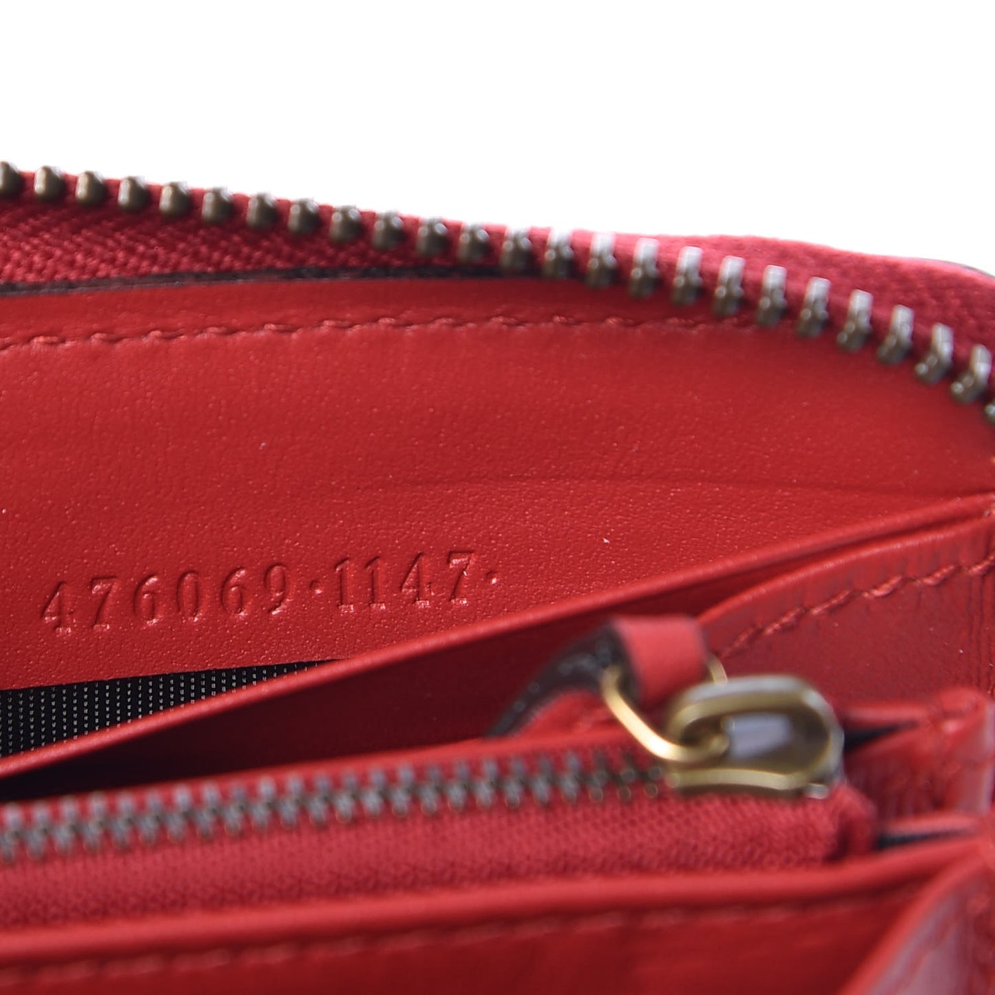 Calfskin Queen Margaret Zip Around Wallet Blue Agata Hibiscus Red Mystic White
