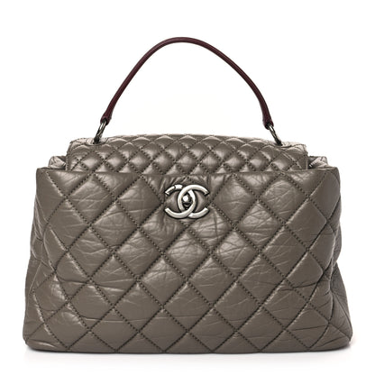 Chanel Aged Calfskin Large Quilted Portobello Tote Grey 1 of 10
