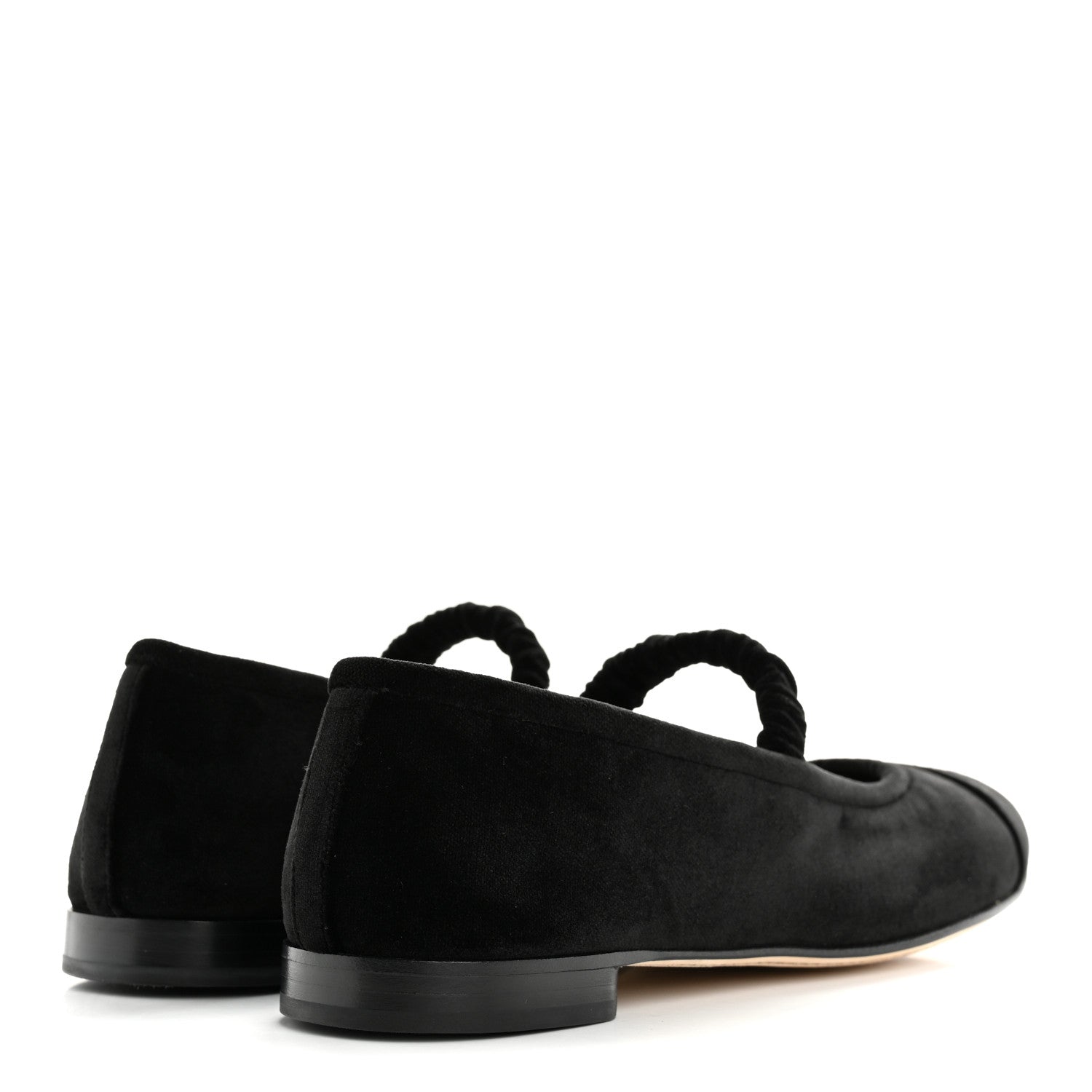 Chanel Velvet Mary Jane Flats 39 Black 5 of 10