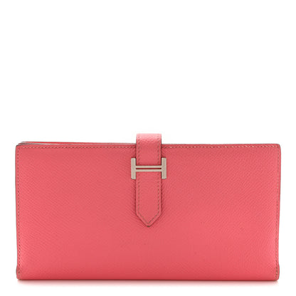 Hermes Epsom Bearn Gusset Wallet Rose Lipstick 1 of 15