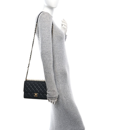 Chanel Goatskin Quilted Small Chic Pearls Flap Black 2 of 11