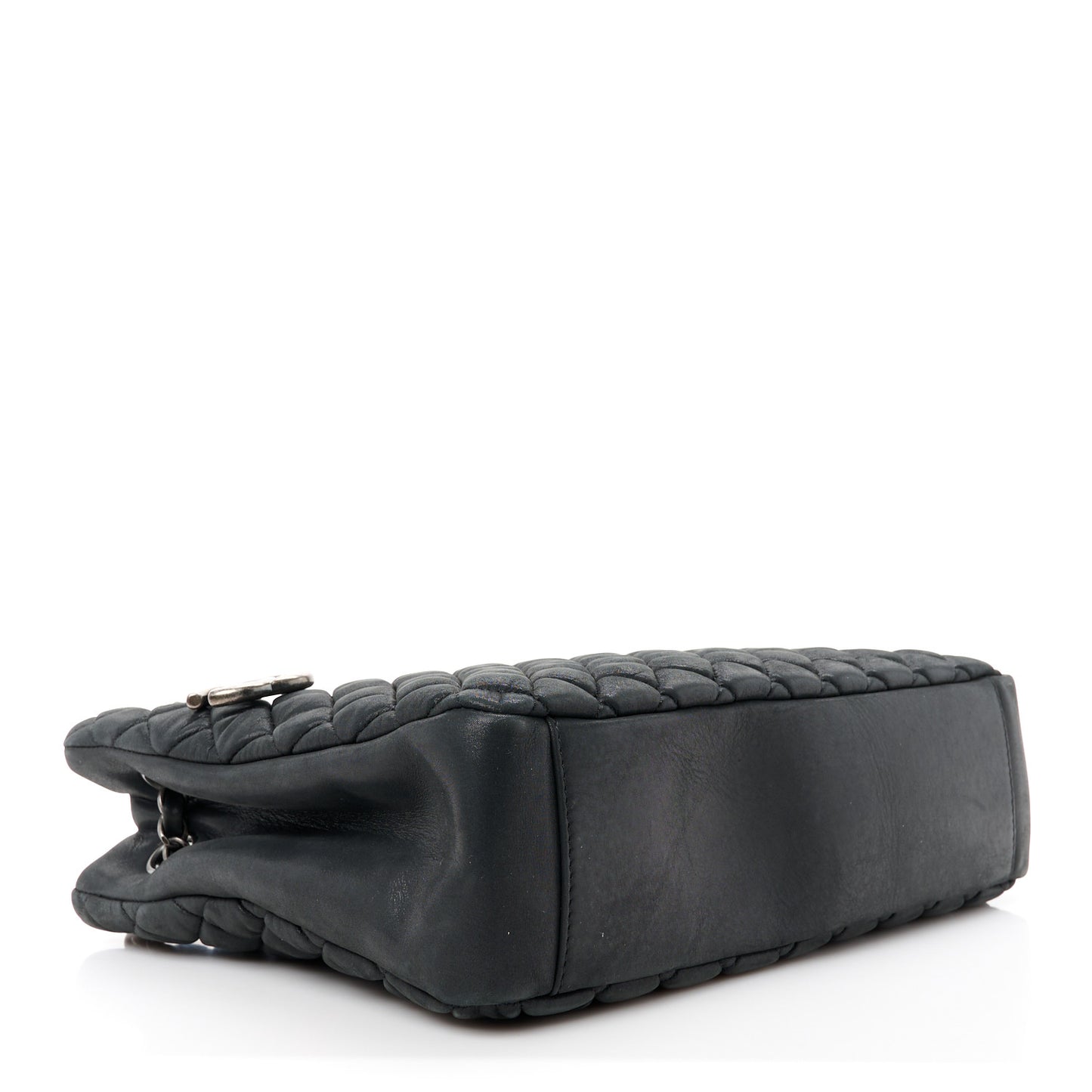 Lambskin Quilted Medium New Bubble North South Tote Black