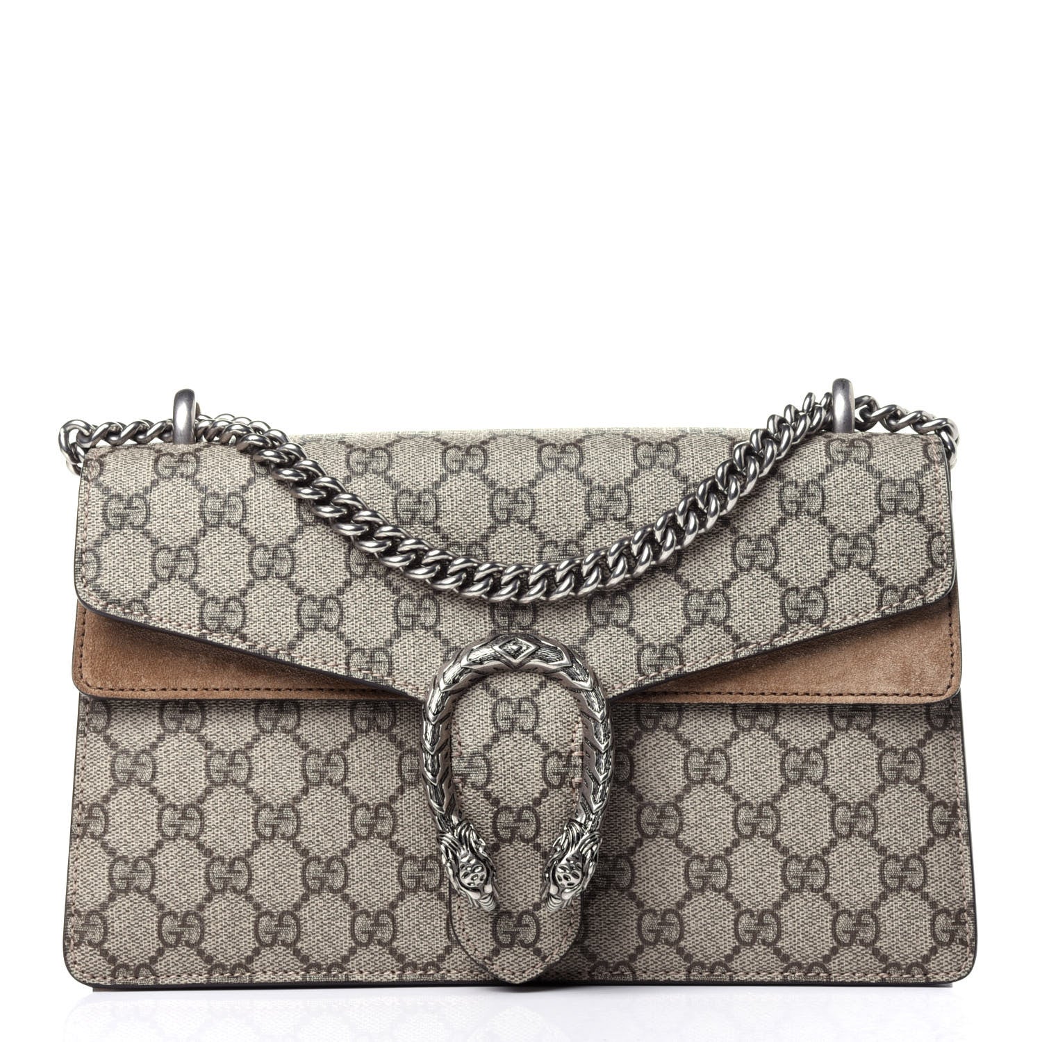 Gucci GG Supreme Monogram Small Dionysus Shoulder Bag Taupe 1 of 21