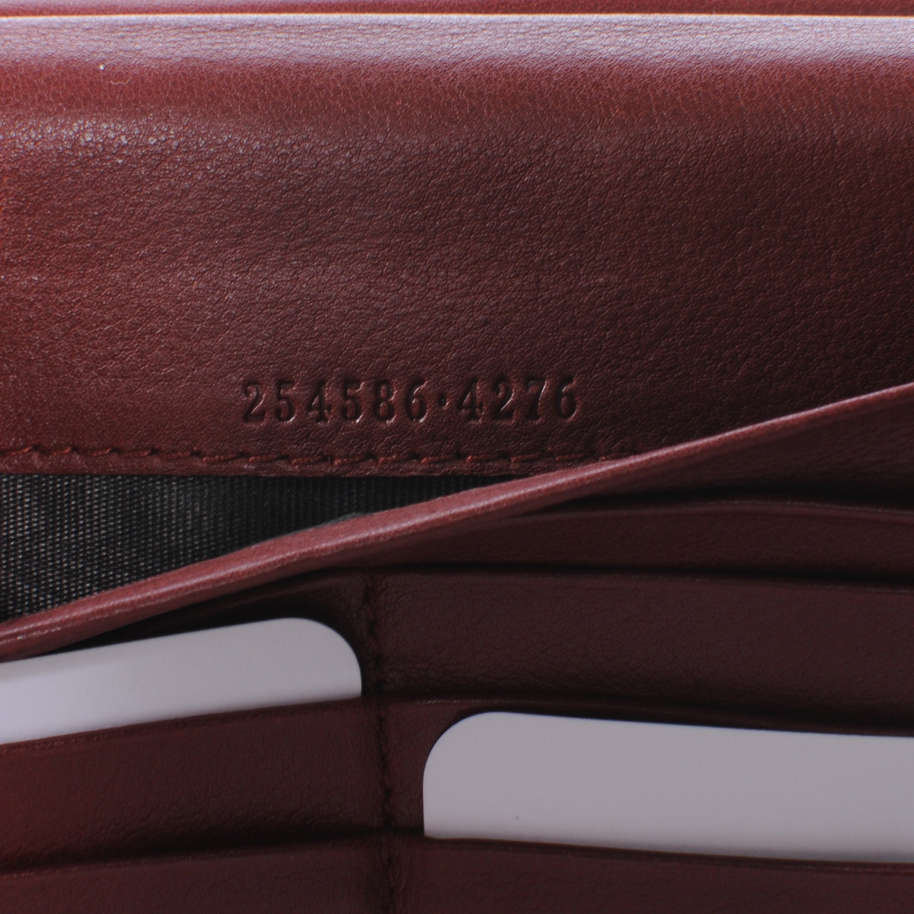Gucci Guccissima Continental Wallet Dark Red 6 of 6