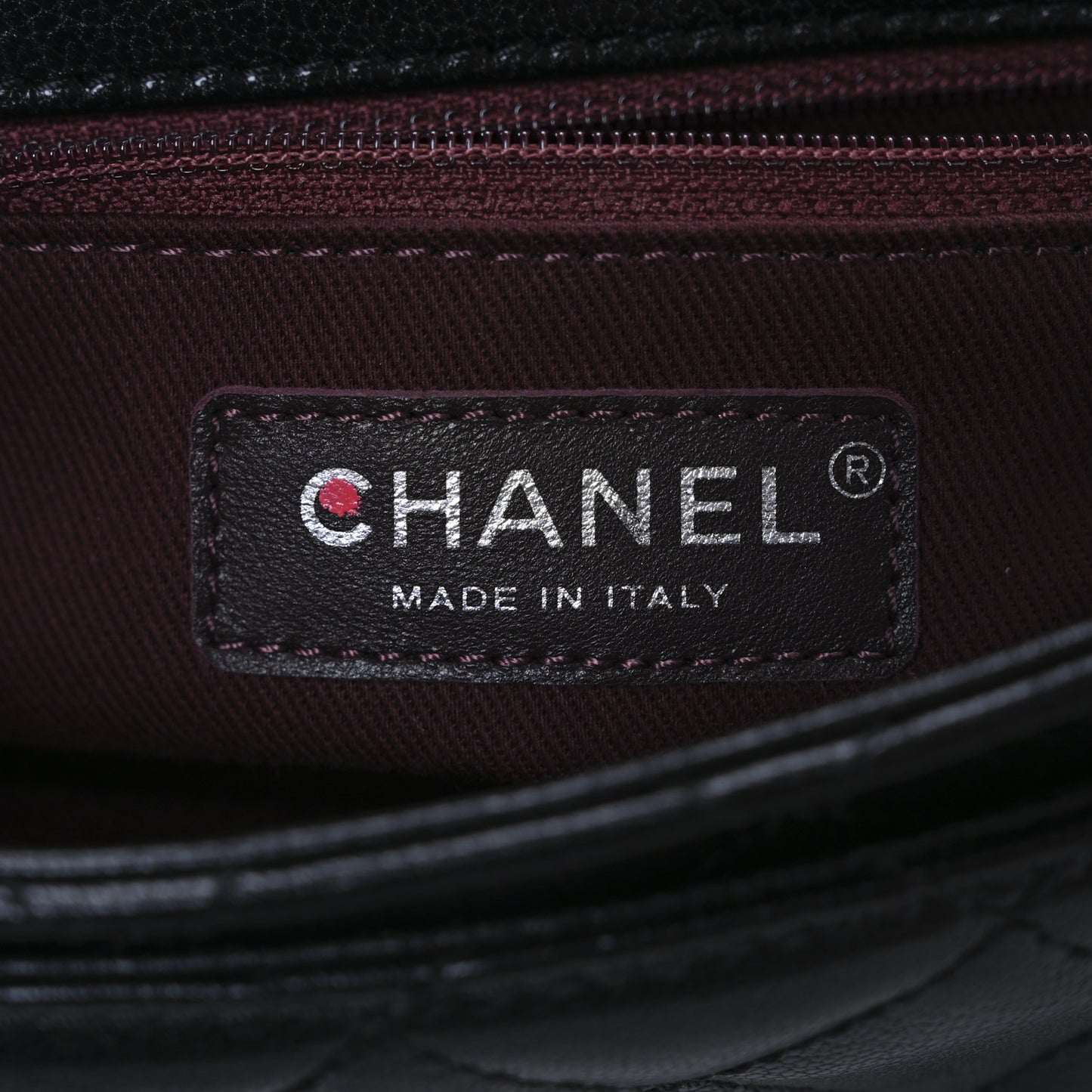 Shiny Goatskin Quilted Small Double Carry Waist Chain Flap Black