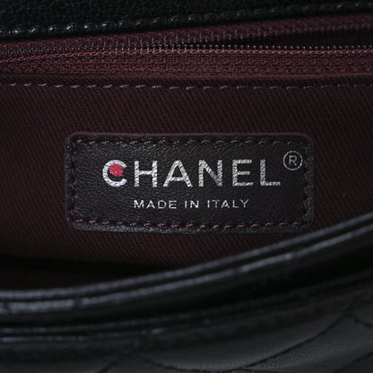 Chanel Shiny Goatskin Quilted Small Double Carry Waist Chain Flap Black 6 of 11