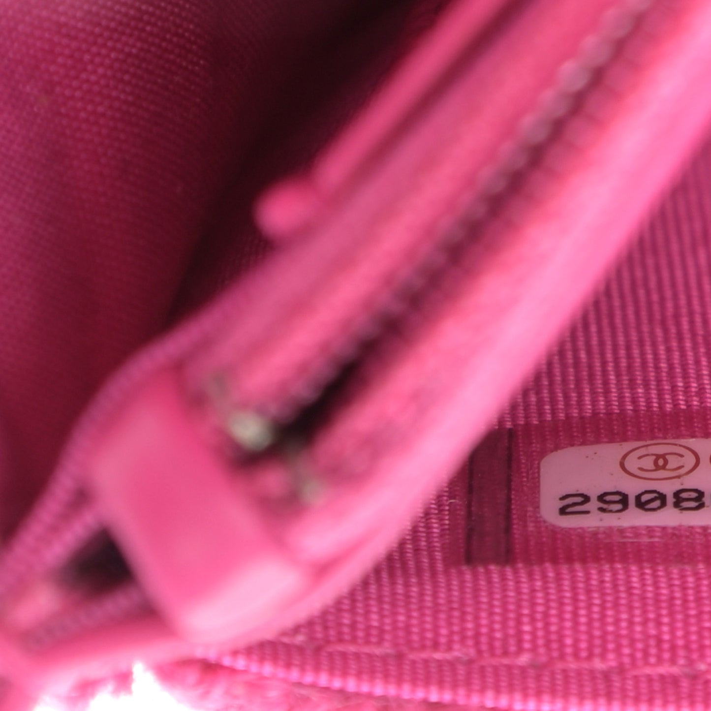 Wool Tweed Lambskin Quilted Chanel 19 Wallet On Chain WOC and Coin Purse Fuchsia