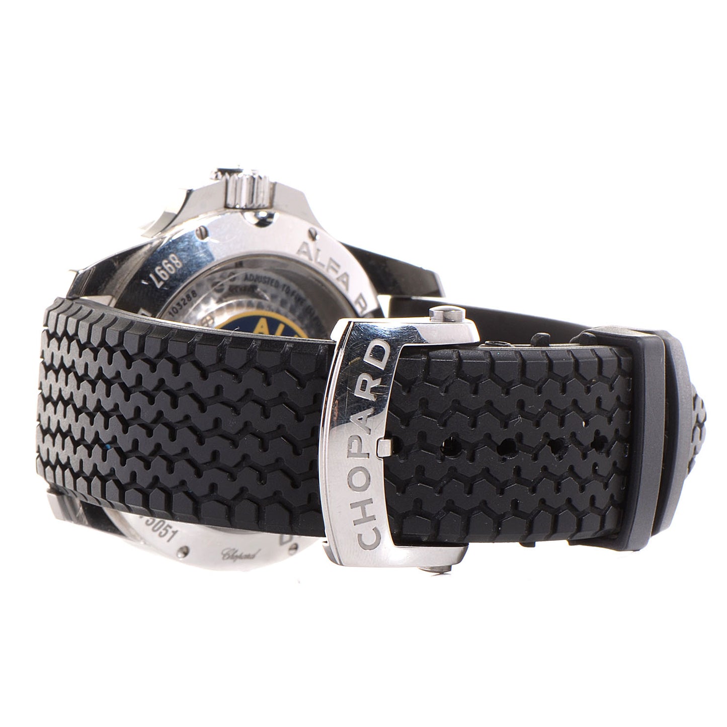 Stainless Steel Rubber 44mm Gran Turismo Alfa Romeo Automatic Watch Black