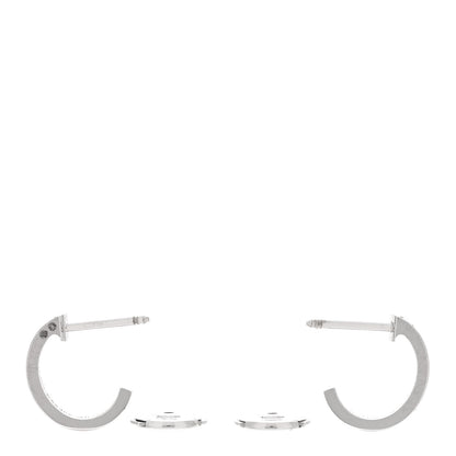 Cartier 18K White Gold Small LOVE Hoop Earrings 3 of 5