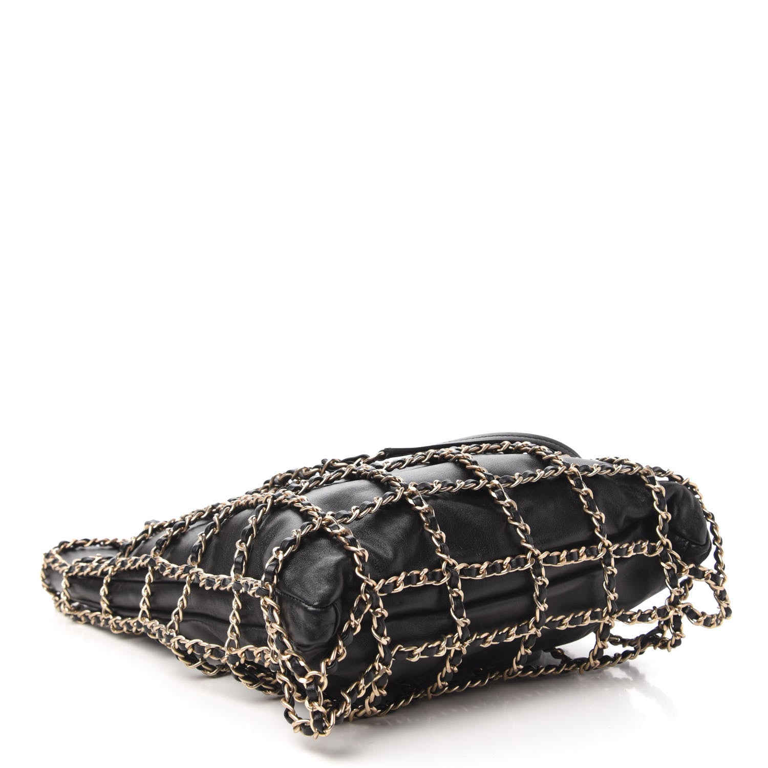 Chanel Lambskin Large Shopping Chain Tote Black 4 of 10