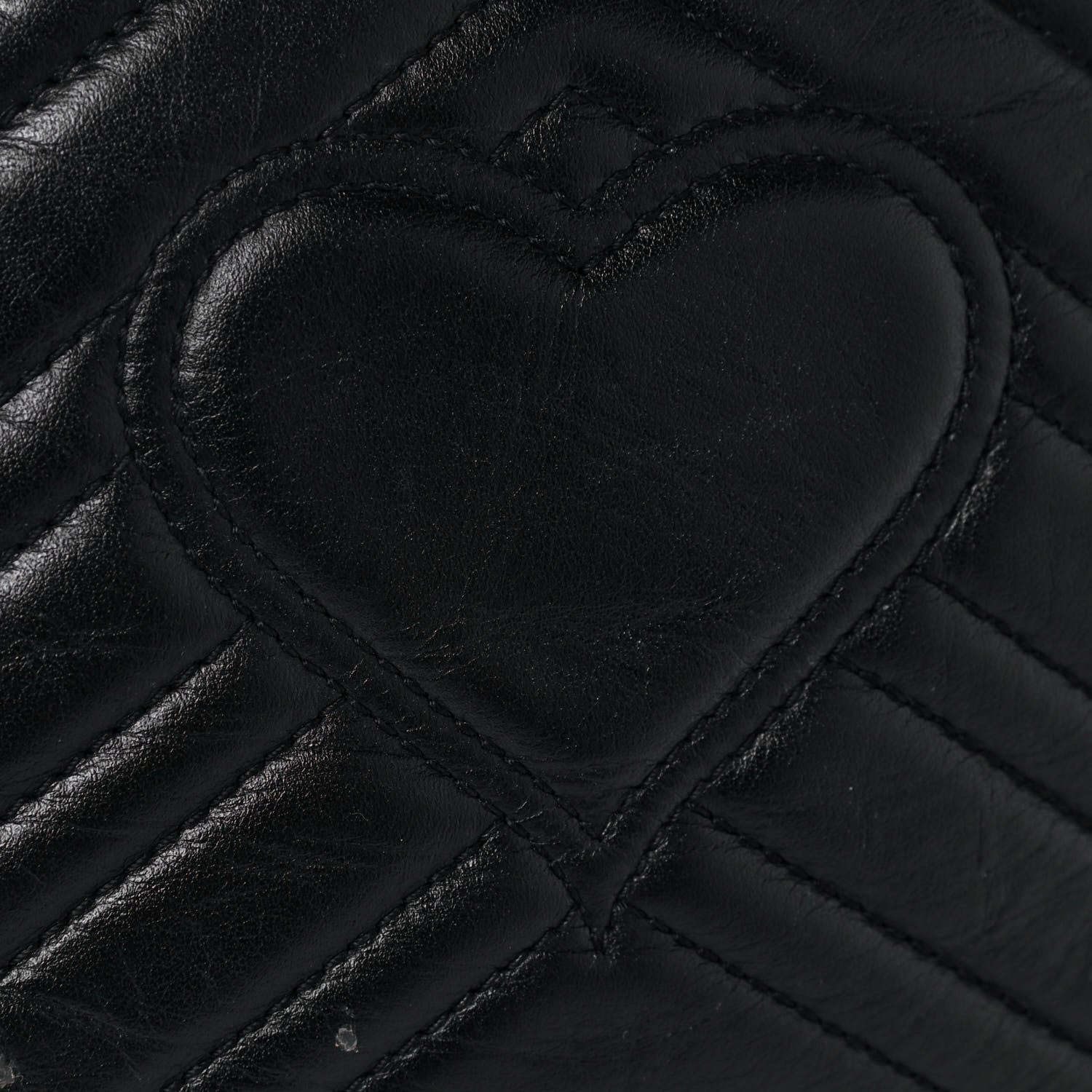 Gucci Calfskin Matelasse Sylvie Web Small GG Marmont Top Handle Shoulder Bag Black 20 of 24