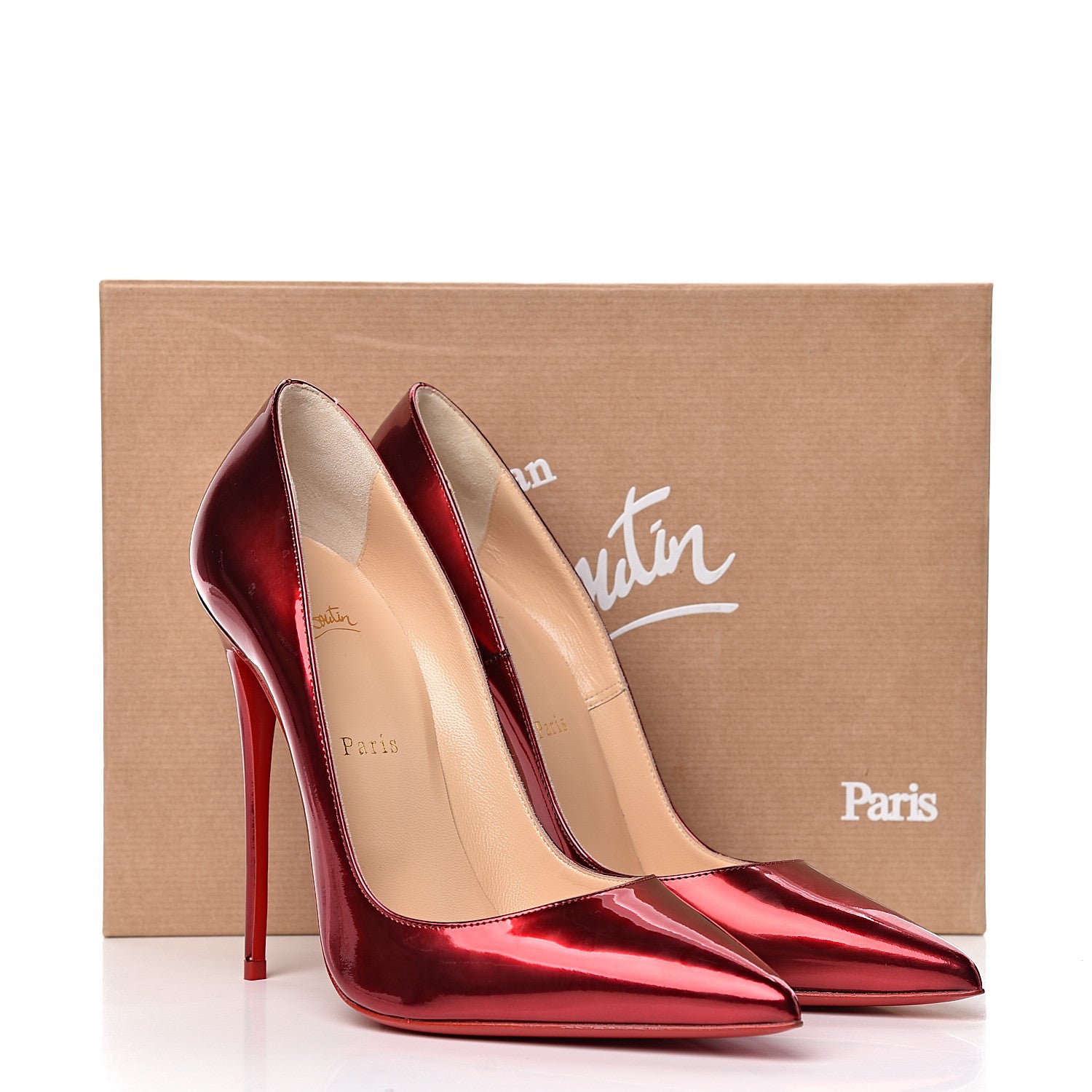 Christian Louboutin Metallic Patent So Kate 120 Pumps 40 Loubi 8 of 8