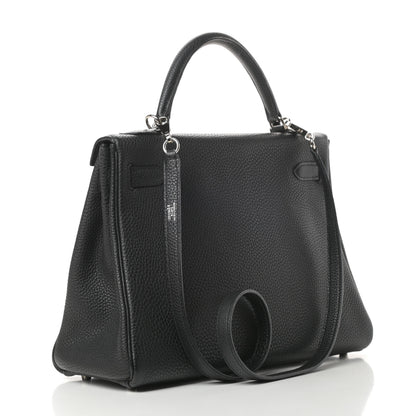 Hermes Togo Kelly Retourne 32 Black 3 of 13