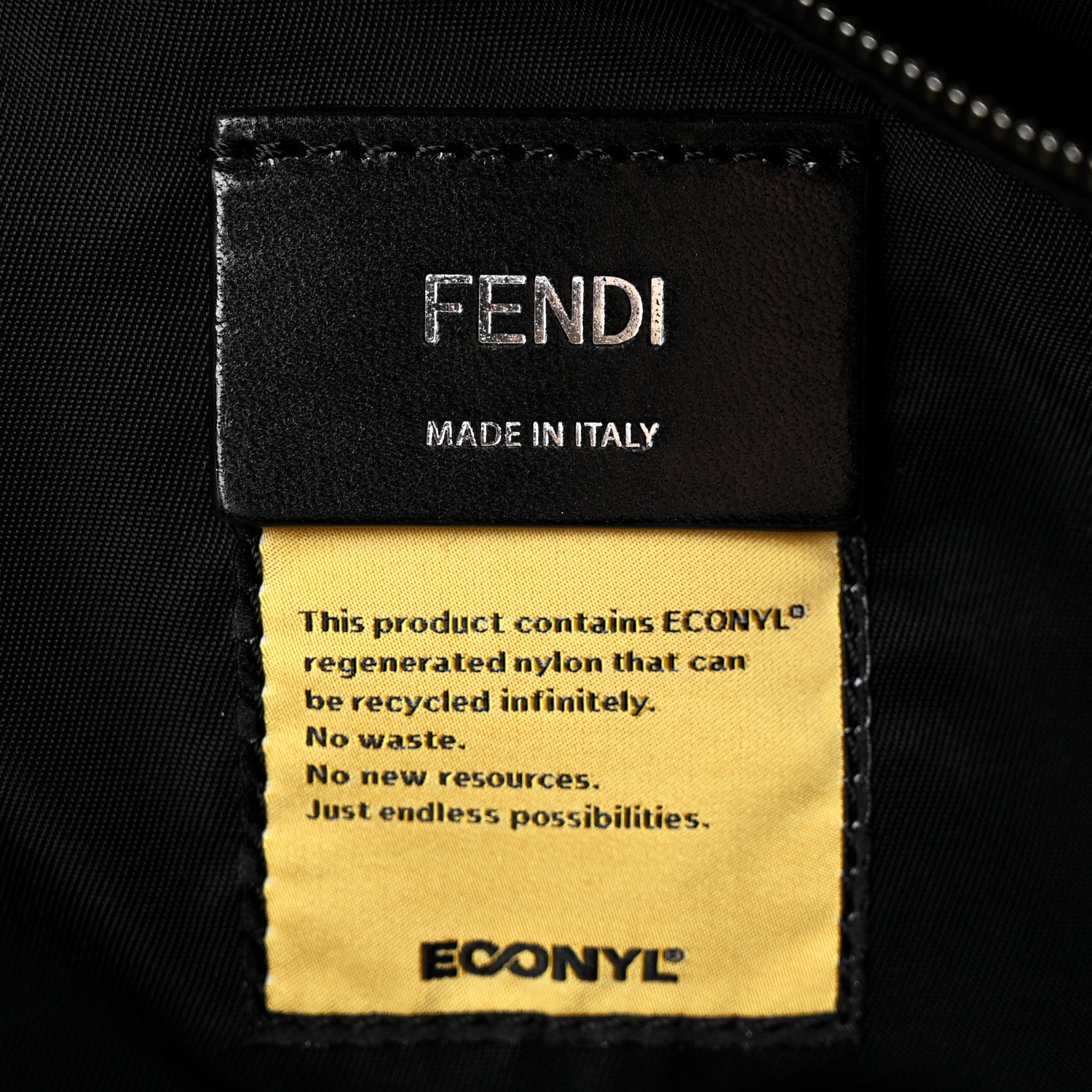 Fendi Econyl Nylon Santander Cuoio Roma Medium Fendiness Backpack Ebano 6 of 10