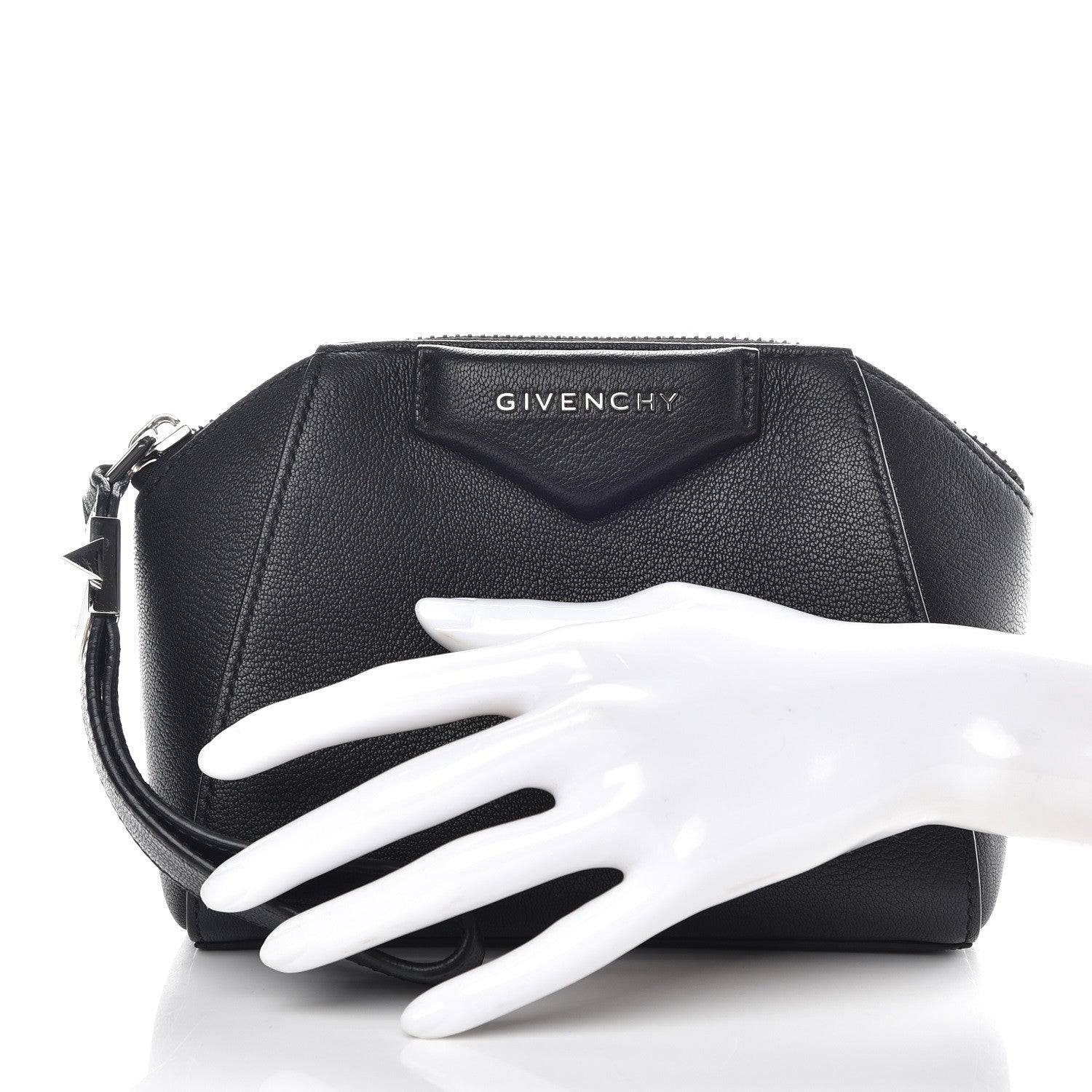 Givenchy Sugar Goatskin Small Antigona Beauty Wristlet Black 2 of 7