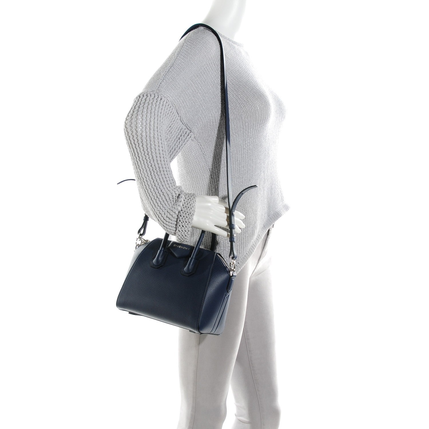 Givenchy Sugar Goatskin Mini Antigona Navy 2 of 7