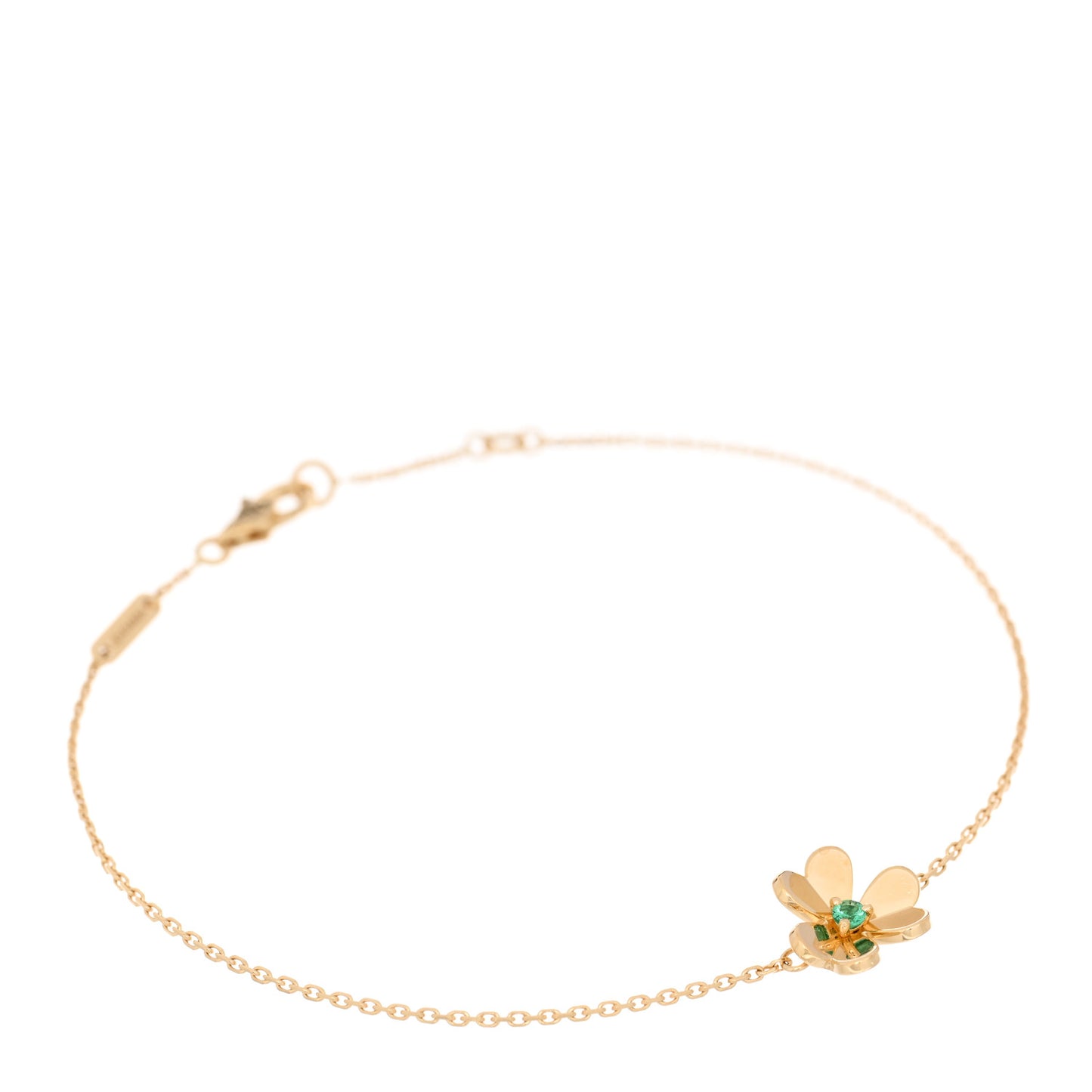 18K Yellow Gold Emerald Mini Frivole Bracelet