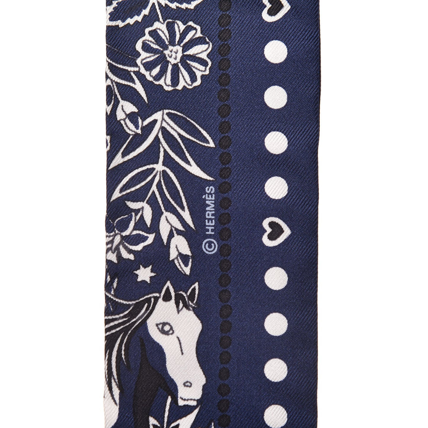 Silk Entre Ciel Et Mer Twilly Marine White Black