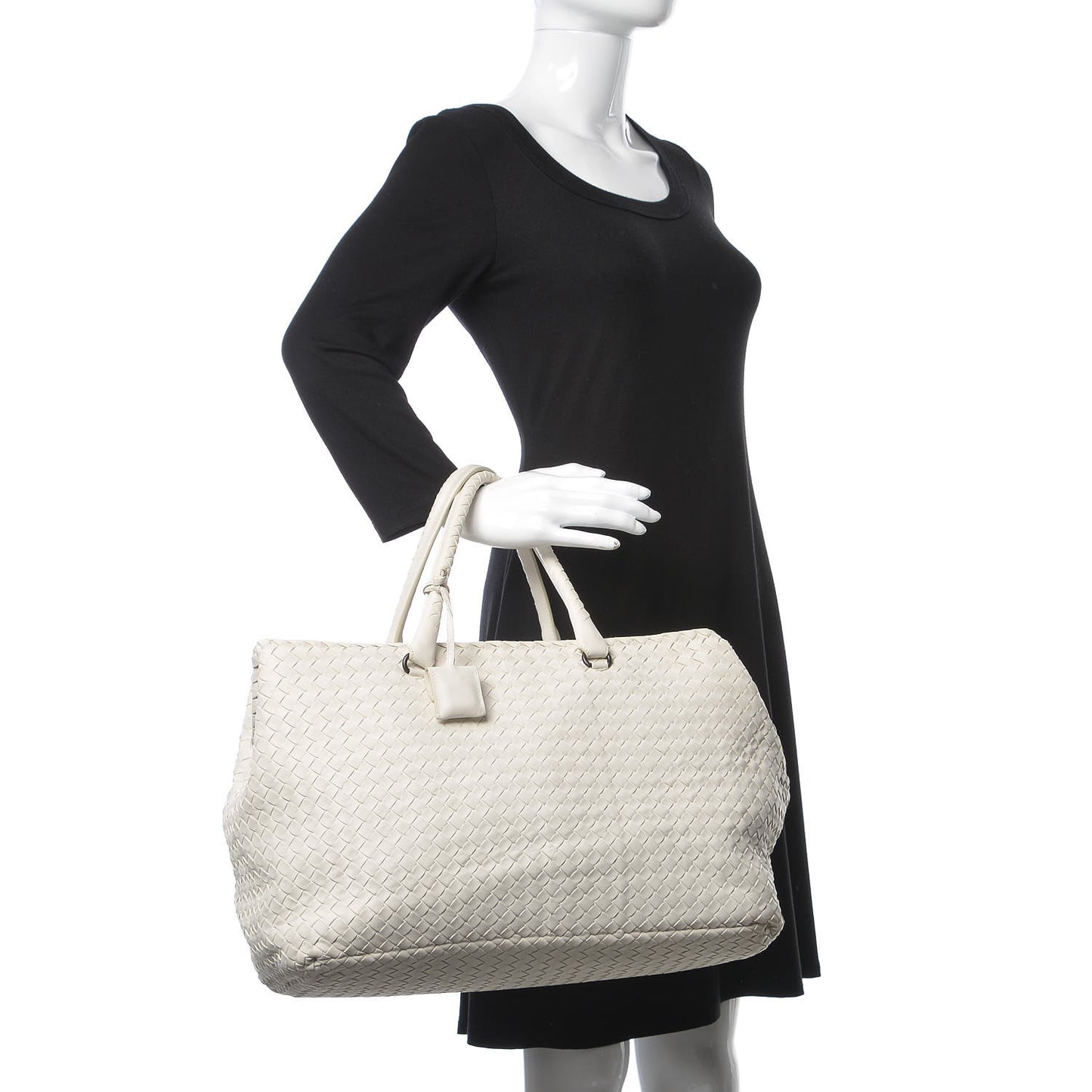 Nappa Intrecciato Brick Tote White