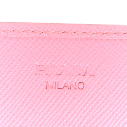 Prada Saffiano Metal Continental Flap Wallet Begonia 6 of 11
