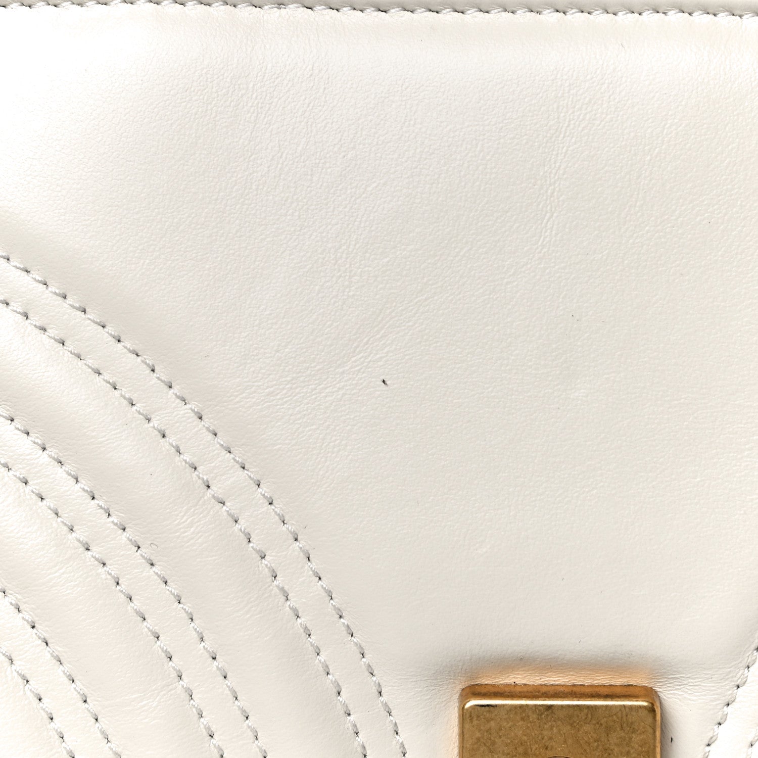 Gucci Calfskin Matelasse Small GG Marmont Shoulder Bag White 12 of 19
