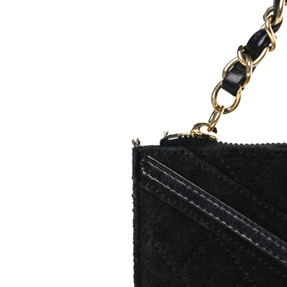 Chanel Suede Union Jack Clutch Black 10 of 10