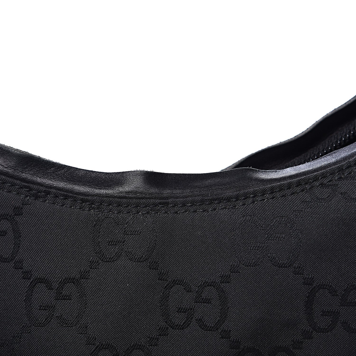Gucci Nylon Monogram Small Hobo Black 9 of 15